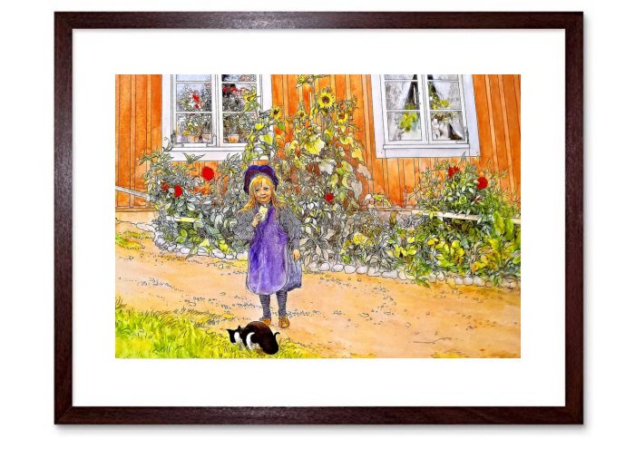 Art Painting Girl With Bread-And-Butter